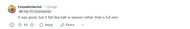 Screen shot of a fan comment on Reddit (Image via Reddit/ComedicHermit)